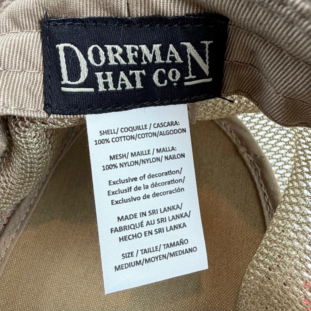 Dorfman Hat Co Khaki Mesh Safari Boonie Sun Hat 863M-KAKI2 Mens Medium - Picture 4 of 5